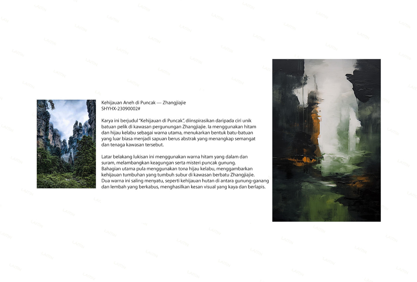 Artistic Oil Painting - Greenery On The Peaks