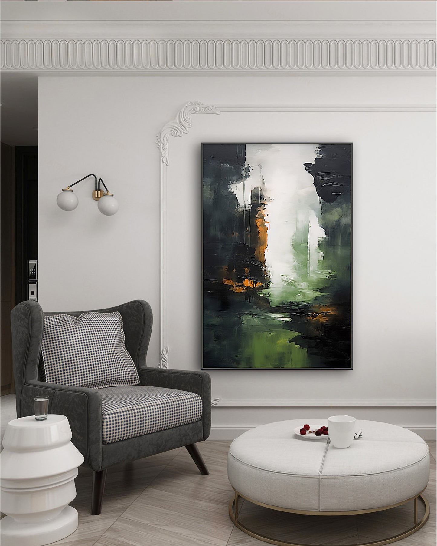 Lukisan Minyak Artistik - Kehijauan Di Puncak