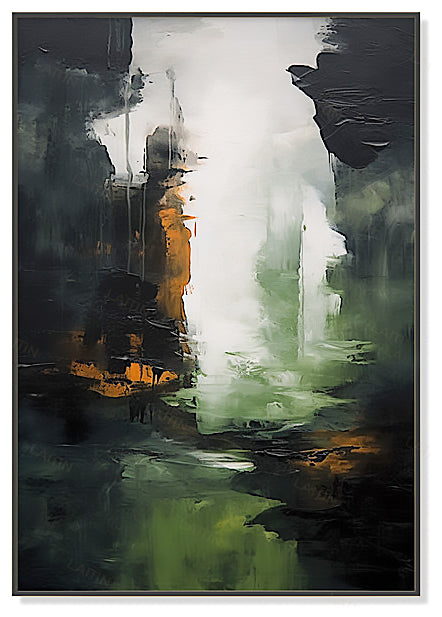 Lukisan Minyak Artistik - Kehijauan Di Puncak