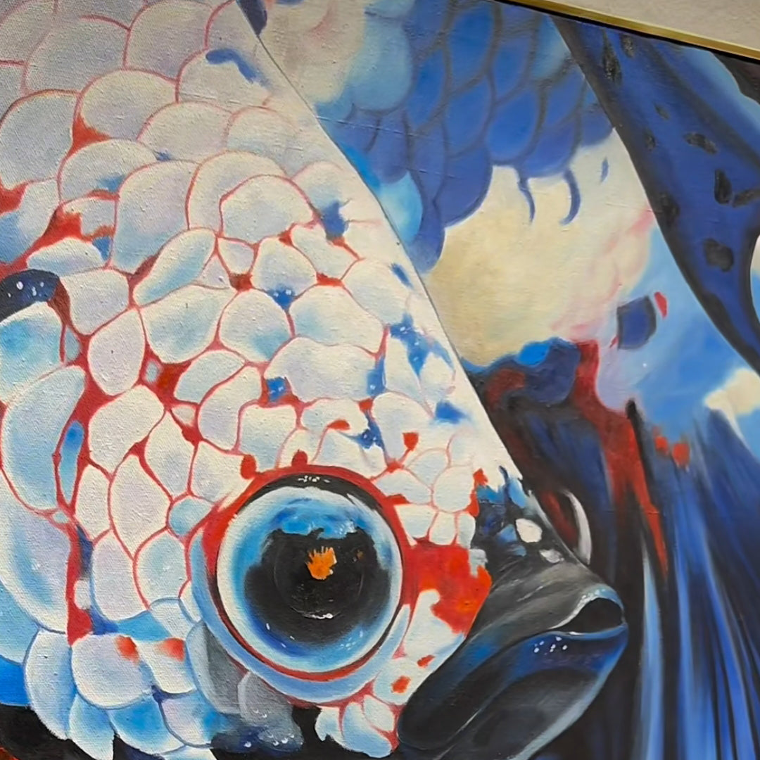 Lukisan Minyak Moden – "Betta: Pejuang Dalam Diri"