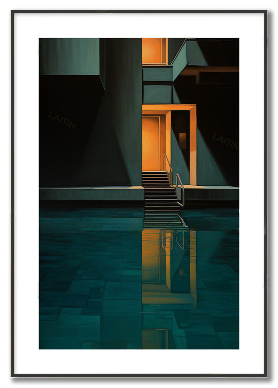 Lukisan Minyak Moden - Hati Jingga