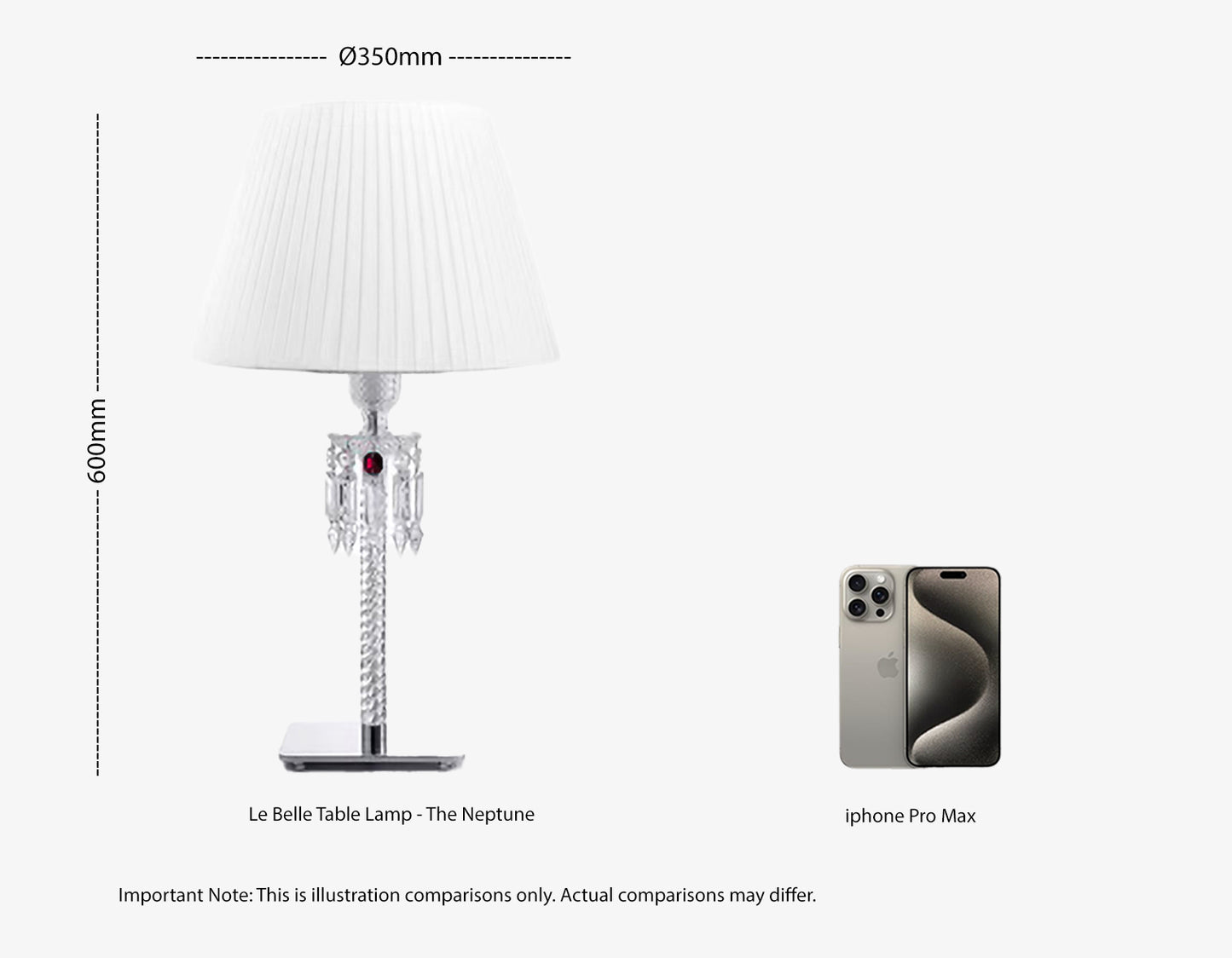 Le Belle koleksi Lampu Meja Kristal (2 Jenis Kecantikan)