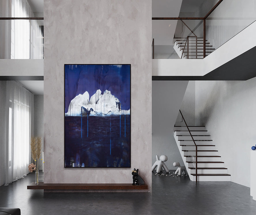 Lukisan Minyak Artistik - Gunung Ais Biru