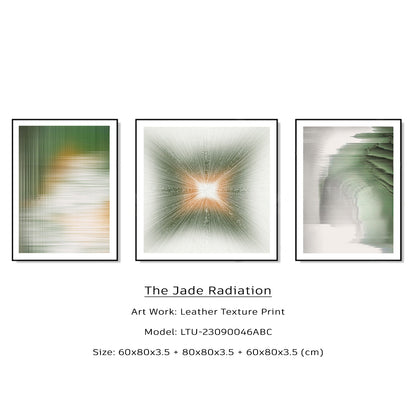 Modern Leather Texture Print Art Work - The Jade Radiation