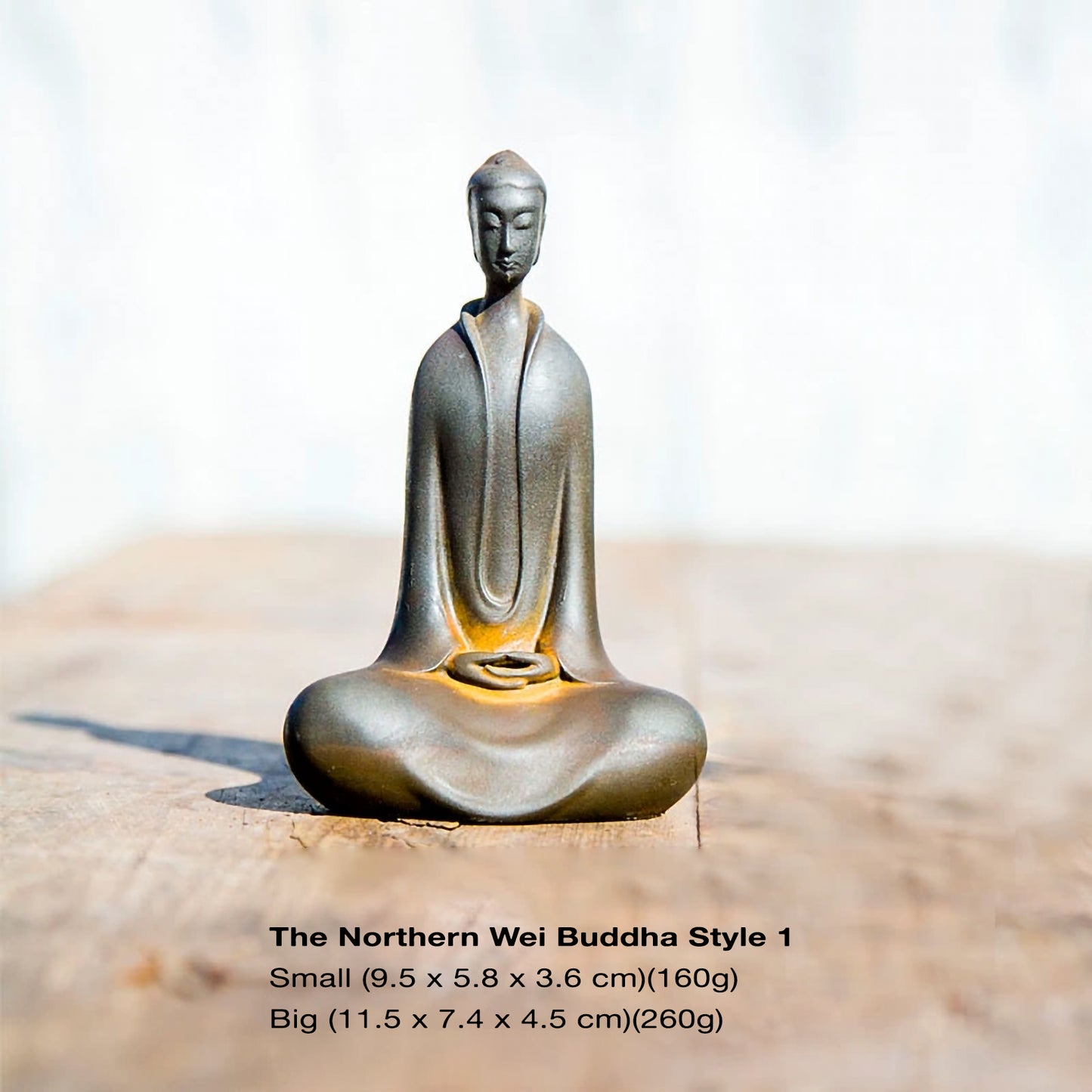 Zen Chinese Buddha statue of the Northern Wei Dynasty, such as the Buddha Shakyamuni, desktop decoration, small ornaments, imitation cast iron handicrafts