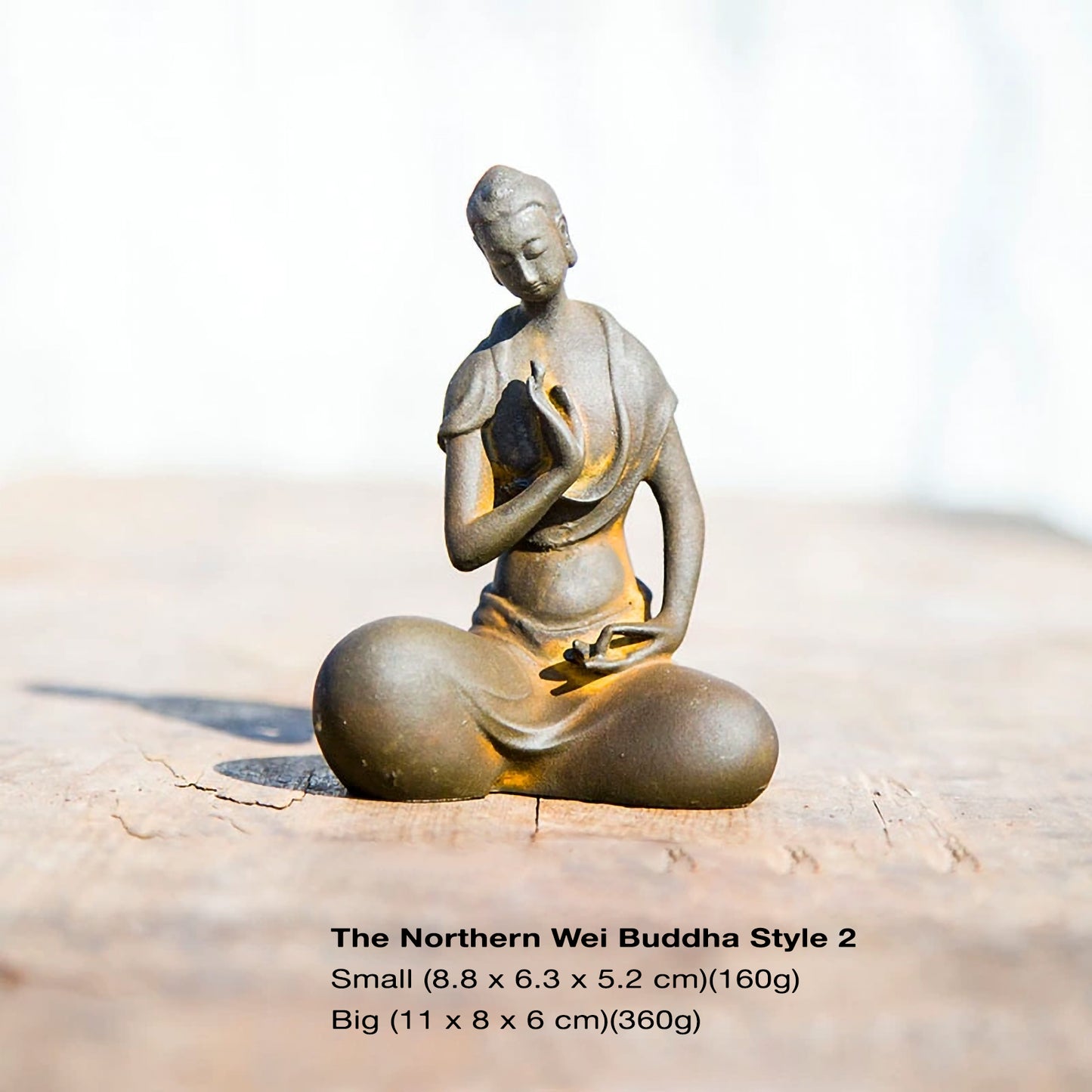 Zen Chinese Buddha statue of the Northern Wei Dynasty, such as the Buddha Shakyamuni, desktop decoration, small ornaments, imitation cast iron handicrafts