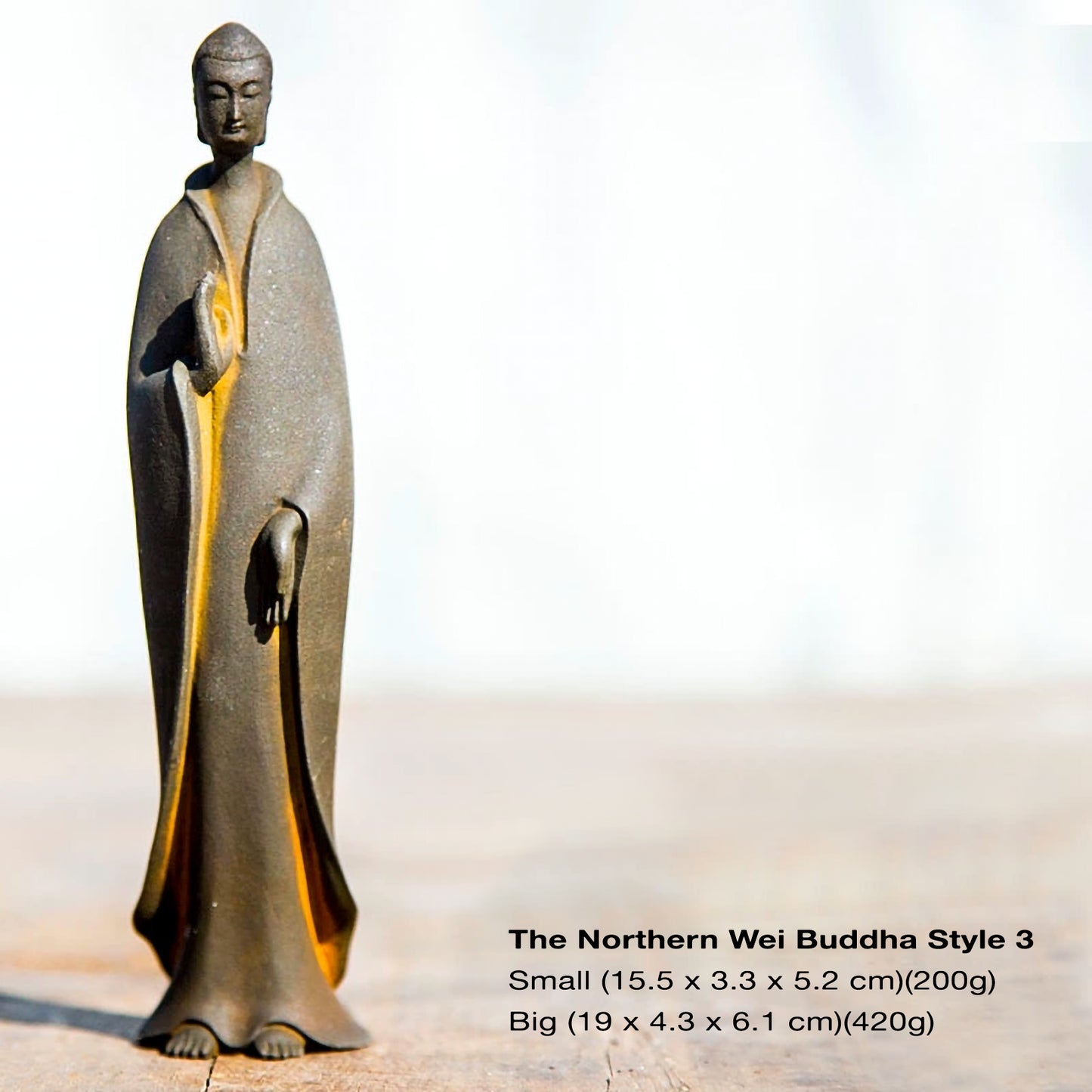 Zen Chinese Buddha statue of the Northern Wei Dynasty, such as the Buddha Shakyamuni, desktop decoration, small ornaments, imitation cast iron handicrafts