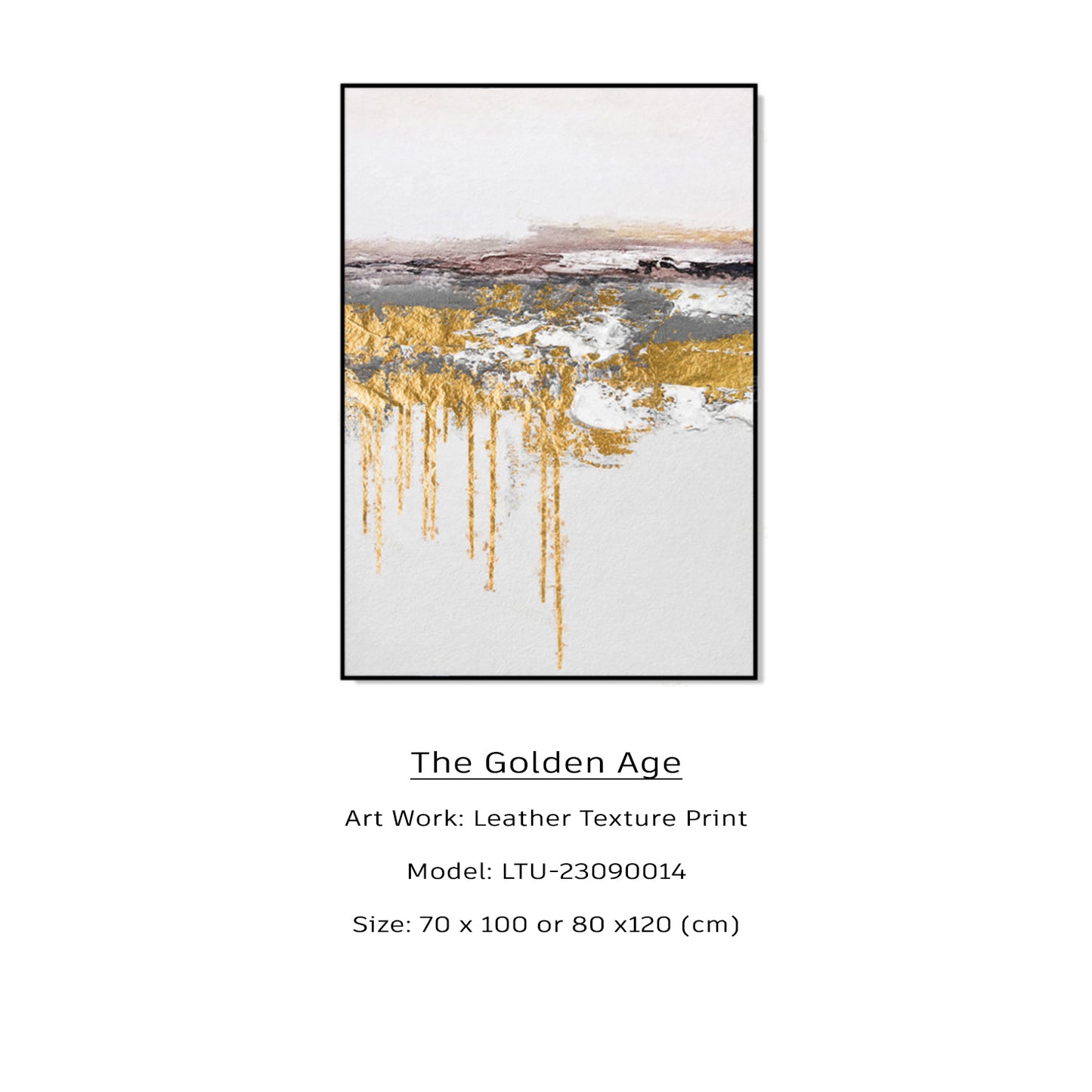 Modern Leather Texture Print art work - The Golden Age