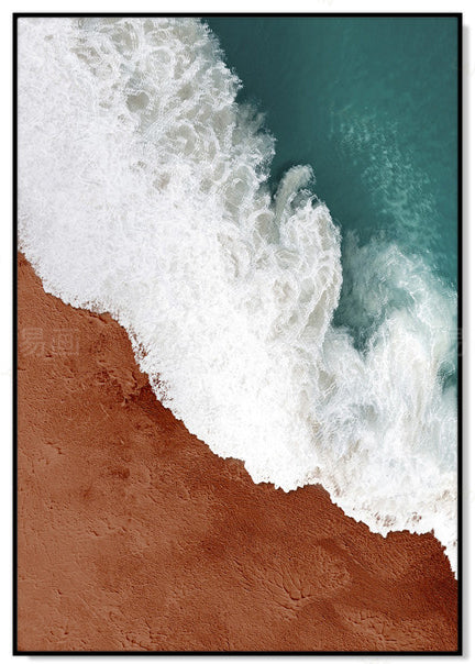 Artistic Leather Texture Print Wall Art - The Red Shore