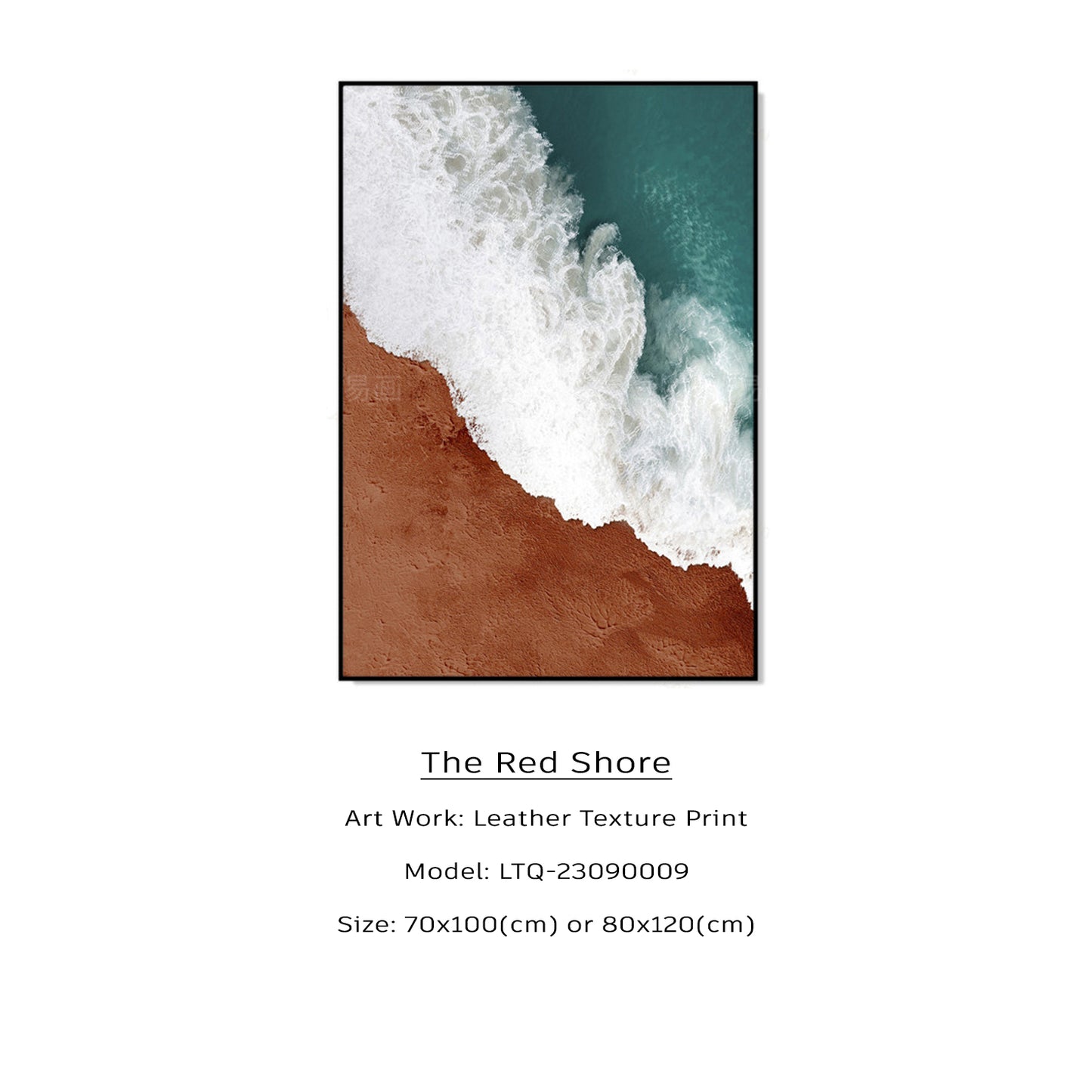 Artistic Leather Texture Print Wall Art - The Red Shore