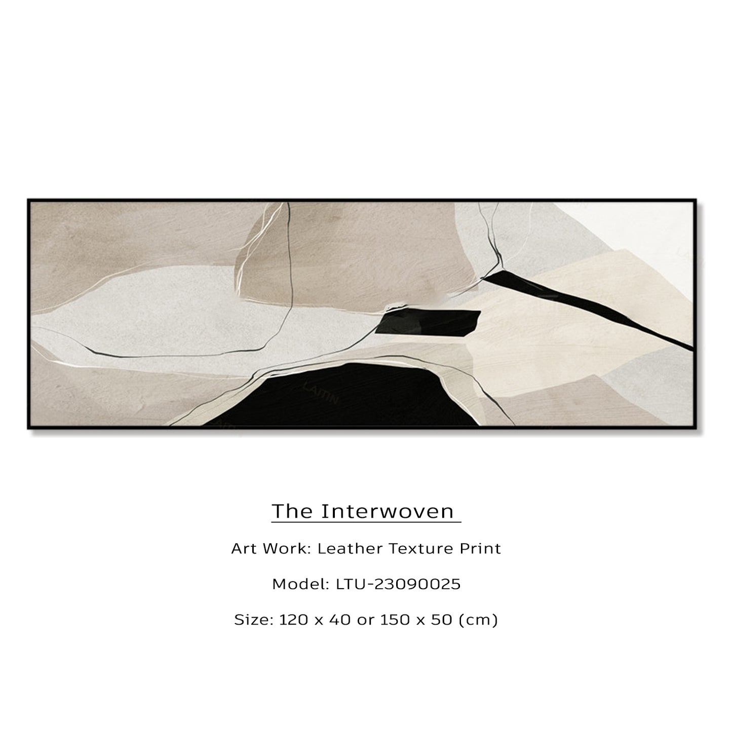 Modern Leather Texture Print Art Work - The Interwoven