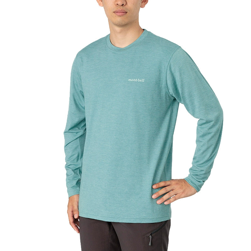 Montbell Japan Fall-Winter 2024 New Outdoor Merino Wool Long Sleeve T-Shirt Round Neck Unisex