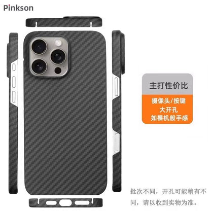 iPhone16ProMax Phone Case 16pm Apple 16 Protective Case Ultra Thin Kevlar Kevlar Full Package Matte Hard Plus Carbon Fiber Pattern Anti-Drop Light Men's Business New Model