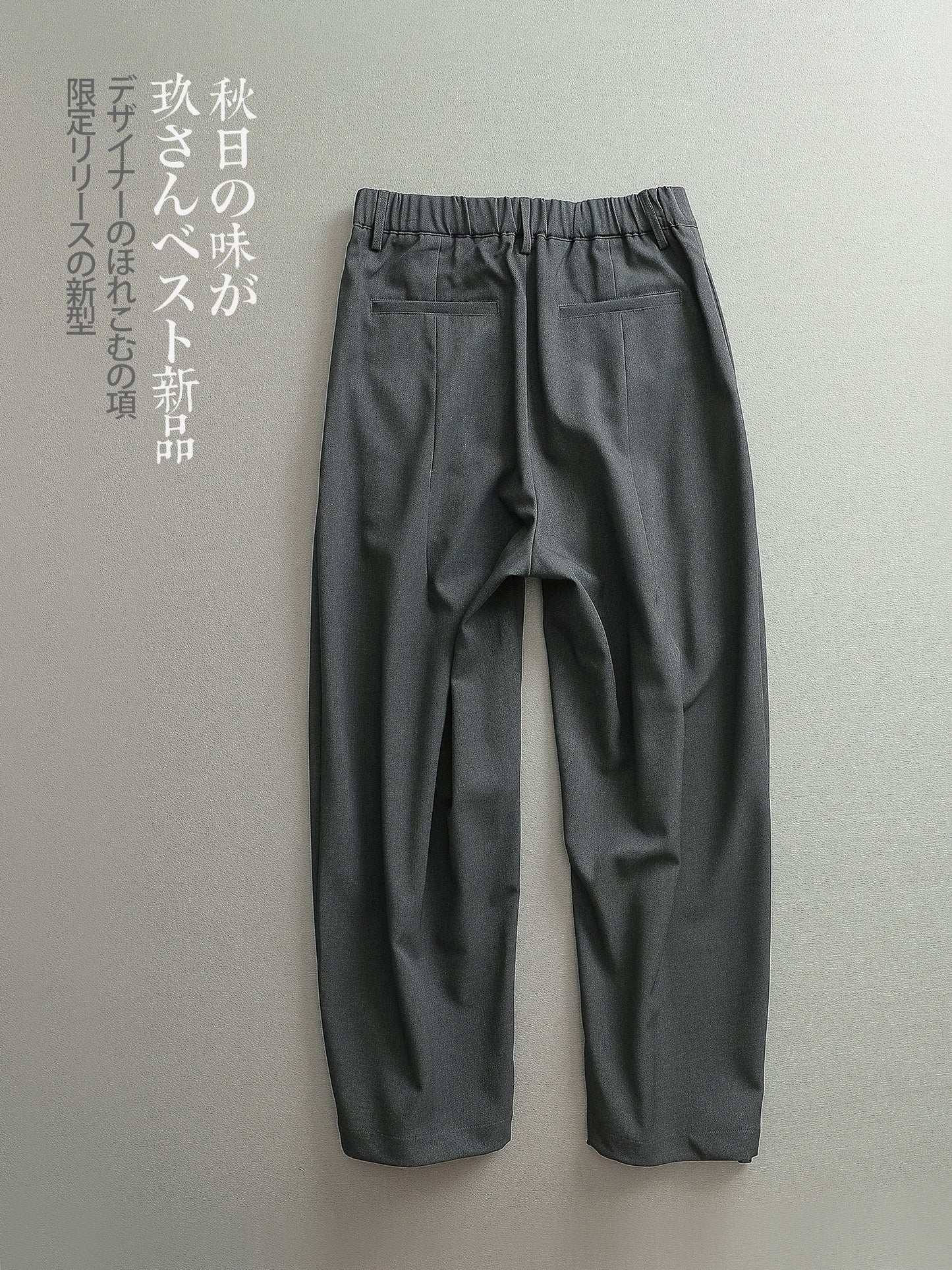 [See Chuan] autumn Japanese commuter cleanfit wide version minimalist twill anti-wrinkle casual trousers men