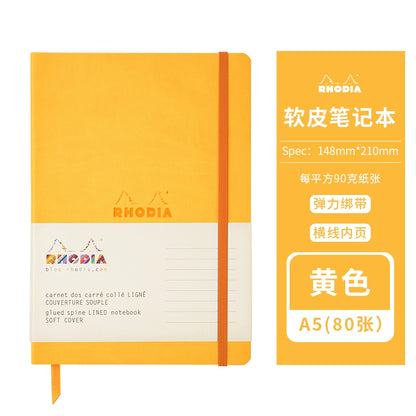 Rhodia France Rhodia soft leather notebook notebook portable notepad 2024 high value handbook sub-enterprise custom gift can be engraved