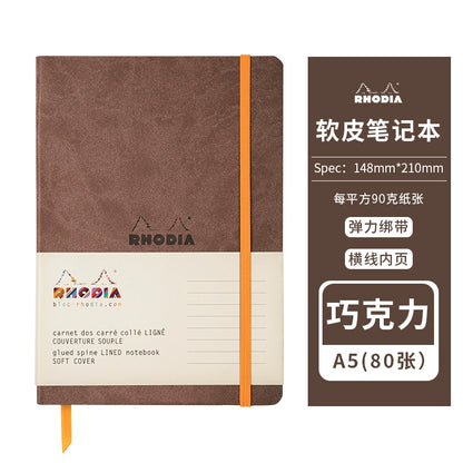 Rhodia France Rhodia soft leather notebook notebook portable notepad 2024 high value handbook sub-enterprise custom gift can be engraved