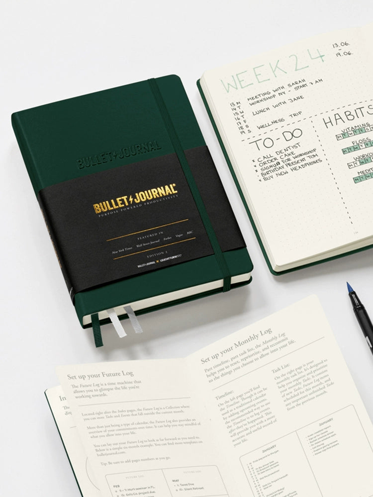 LEUCHTTURM1917 Germany Lighthouse Bullet Journal Bullet Note 2.0 Second Generation Thickened Edition Hand Ledger A5 Medium Open Hardcover