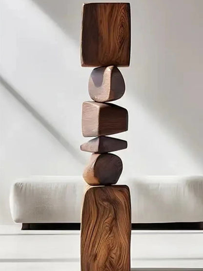 Entrance floor ornaments, model room, abstract solid wood sculpture artwork, sales office, staircase corner decoration