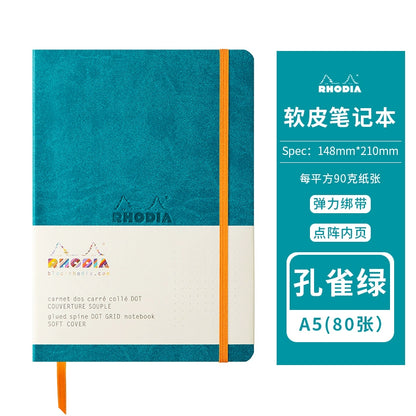 Rhodia France Rhodia soft leather notebook notebook portable notepad 2024 high value handbook sub-enterprise custom gift can be engraved