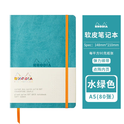 Rhodia France Rhodia soft leather notebook notebook portable notepad 2024 high value handbook sub-enterprise custom gift can be engraved