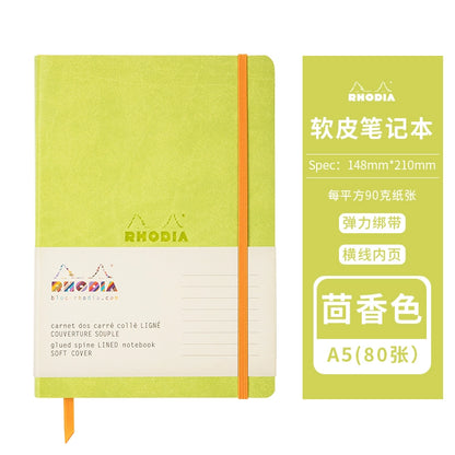 Rhodia France Rhodia soft leather notebook notebook portable notepad 2024 high value handbook sub-enterprise custom gift can be engraved