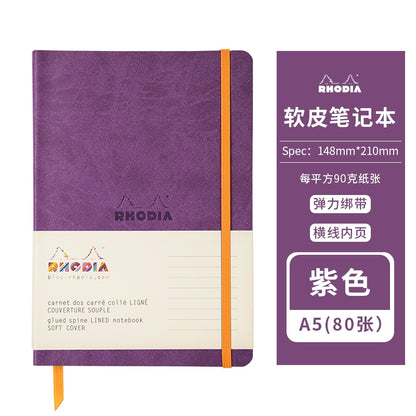 Rhodia France Rhodia soft leather notebook notebook portable notepad 2024 high value handbook sub-enterprise custom gift can be engraved