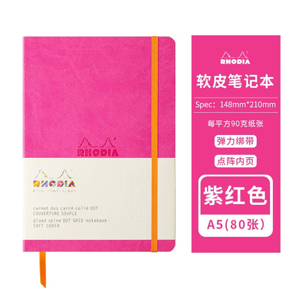 Rhodia France Rhodia soft leather notebook notebook portable notepad 2024 high value handbook sub-enterprise custom gift can be engraved