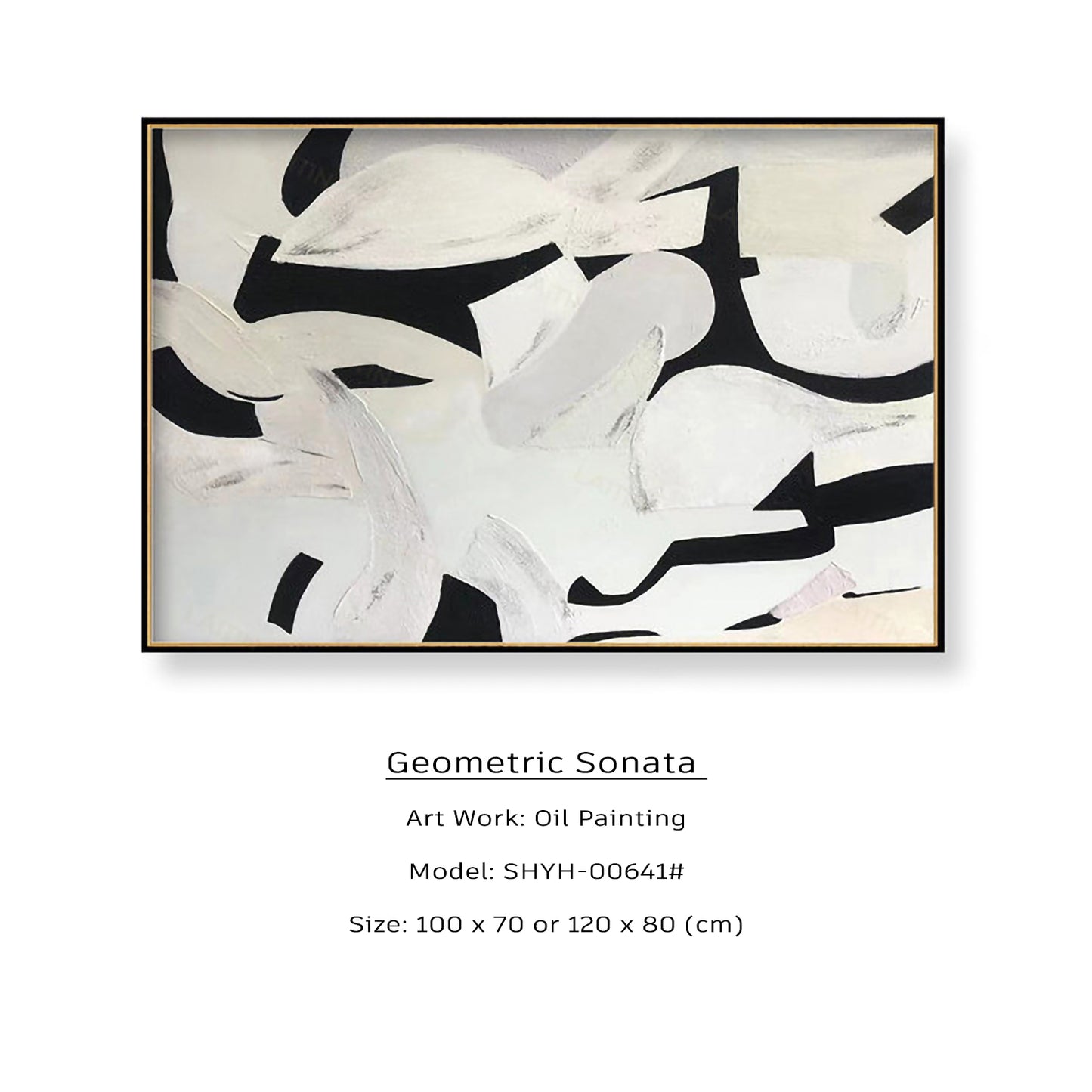 Abstract Oil Painting - Geometric Sonata