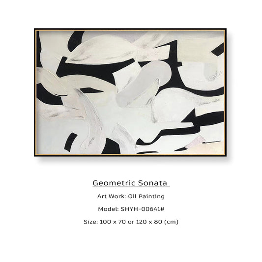 Abstract Oil Painting - Geometric Sonata