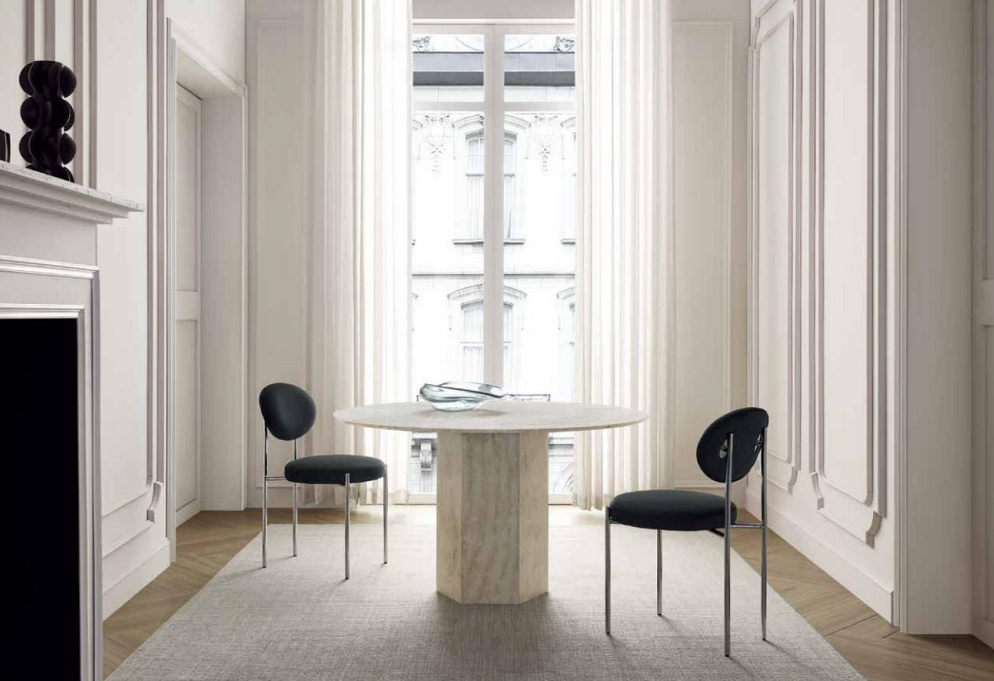 The Travertine Dining Table by LUMA