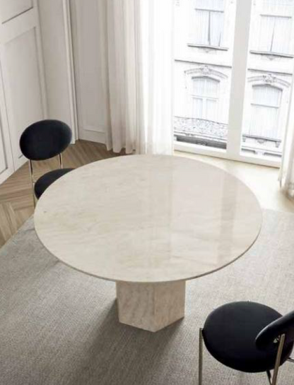 The Travertine Dining Table by LUMA