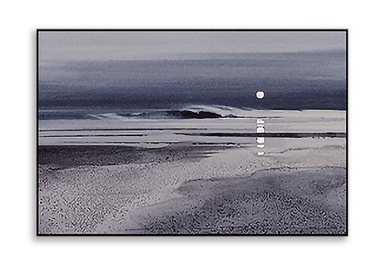 Artistic Oil Painting - Moon and Beach